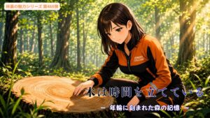 林業哲学として森の時間と未来を見つめる彩ちゃん