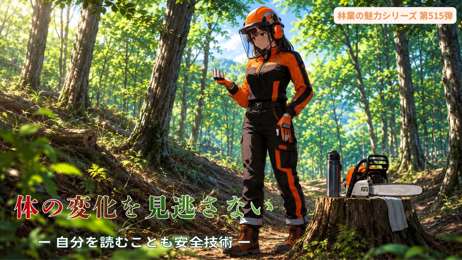 林林林林 体の小さな変化に気づくことも、林業の安全技術である｜無理をする前に